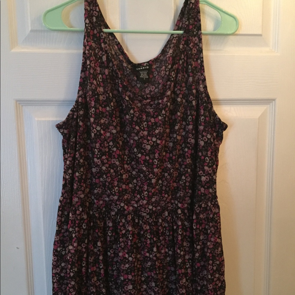 Torrid Floral Baby Doll Tank Top Size 3